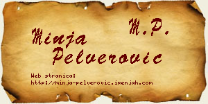 Minja Pelverović vizit kartica